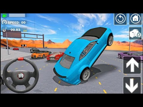 قيادة السيارات الرياضية بسرعات عالية. في سباقات الشوارع لعبة Furious Car Driving