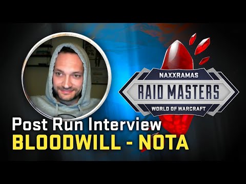 Post Run Interview with Bloodwill from none of the above | Raid Masters Naxxramas Speedrun