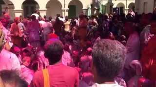 preview picture of video 'India trip in Kolkata, Holi celebration at the Ram Math temple'
