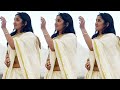 Anikha Surendran Actress Traditional Set Saree Navel Malayalam Tamil