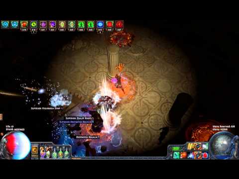path of exile residence 74 map boss (cri dual, flicker)
