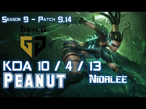 Gen Peanut NIDALEE vs KARTHUS Jungle - Patch 9.14 KR Ranked