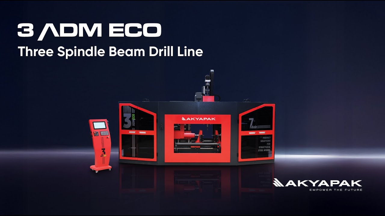 3 ADM ECO Three Spindle Beam Drill Line / 3 ADM ECO Üç İş Milli Delik Delme Hattı