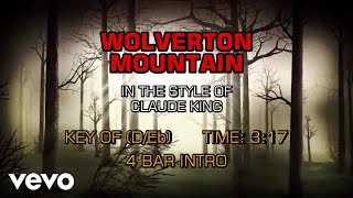 Claude King - Wolverton Mountain (Karaoke)