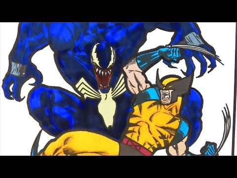 Coloring Venom vs Wolverine /Alien Vs Monster Coloring Pages #colorgoart #neffex