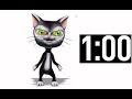 1 Minute Countdown Timer with Music | Cat Dancing Timer