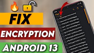[Android 13] Fix Encryption On Custom Recovery🔥ft. Redmi Note 8