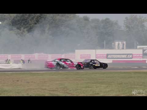 Martin Langlois Leading Andrew Gray - Formula Drift Canada World 2015