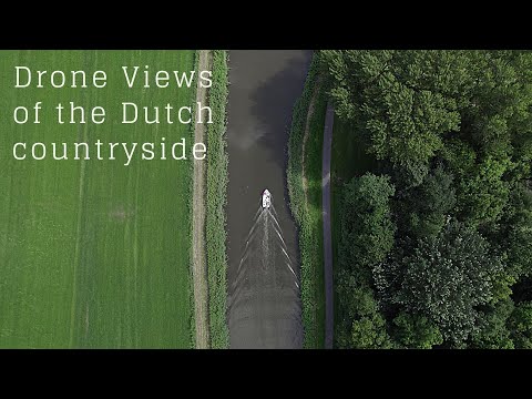 Aerial view Countryside West-Friesland the Netherlands