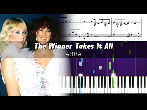 ABBA - The Winner Takes It All - Accurate Piano Tutorial with Sheet Music