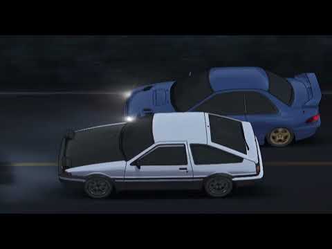 Initial D - Battle Stage 2 | Trueno AE86 vs Impreza