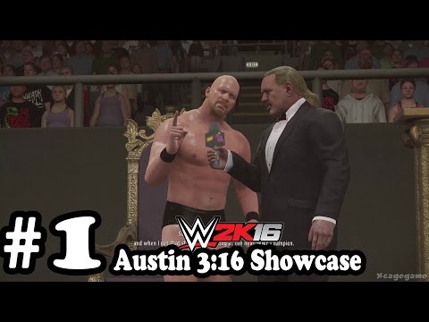 WWE 2K16 - 2K Showcase Austin 3:16 Gameplay Walkthrough Part 1 - Austin vs Jake Roberts [ 60fps HD]