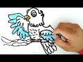 How To Draw a Sparrow Step by Step Method For Children