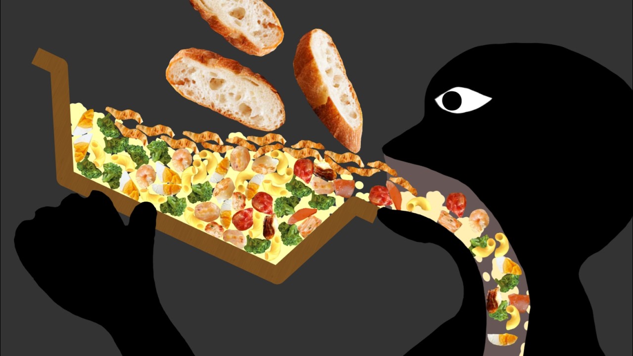 【Algodoo】Toilet while eating gratin｜グラタンを食べながらトイレをする人