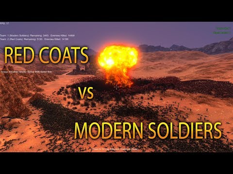 UEBS - 20 000 RED COATS VS 20 000 MODERN SOLDIERS - Ultimate Epic Battle Simulator