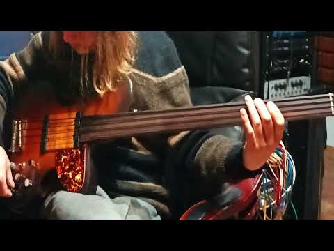 -PeaceQ- Custom Acoustic Electric Bass, 2 piezo + Bartolini HB, Sunburst -2023- image 12