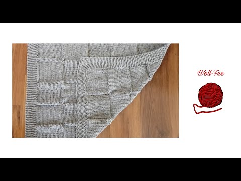 Babydecke / Decke stricken in allen Größen, Schritt für Schritt