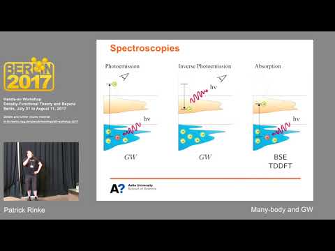 L25, Patrick Rinke, Many-body and GW