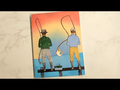 Creating a birthday card using Spellbinders Fairways and fish tales die set