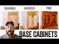 3 LEVELS Of Cabinets DIY To PRO Build
