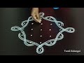 kambi kolam with 7 dots | sikku kolam | melikala muggulu by tamil kolangal