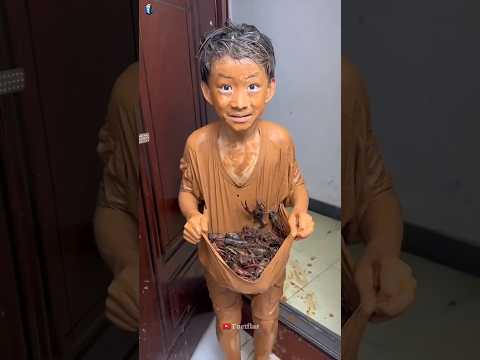 दीदी को सांप ने काट लिया 😰~ mini wood toy- woodworking art skill/wood hand #shorts