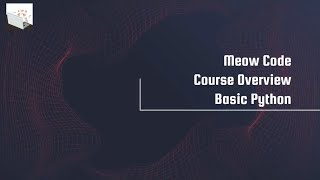 course overview : basic python