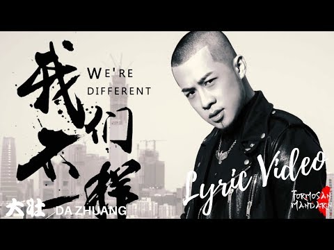我們不一樣 We are Different - 大壯 Da Zhuang ( Chinese / Pinyin / English Lyrics 歌詞 )