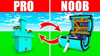 Minecraft NOOB vs. PRO: SWAPPED DIAMOND HOUSE in Minecraft (Compilation)