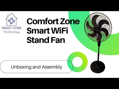 Comfort Zone Smart WiFi Stand Fan - Unboxing and Assembly