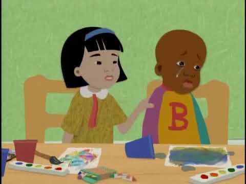 Little Bill crumbles up Kiku's picture