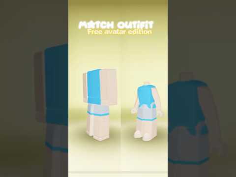 MATCHING OUTIFIT  EDITION FREE AVATAR! #roblox #skin #match #free #black #avatar #idea #duo