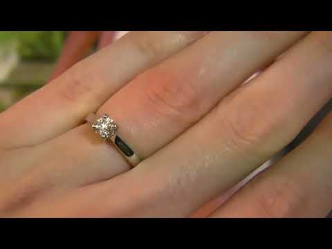DR087 Platinum Solitaire Diamond Ring