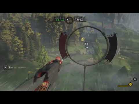 Hogwarts Legacy Guide on how to win Broom Time Trial and Ruby Wiel's record WITHOUT upgrades!