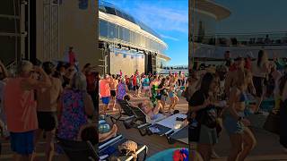 MSC World America dance party on Embarkation Day!! #cruise #travel #msc @msccruisesofficial