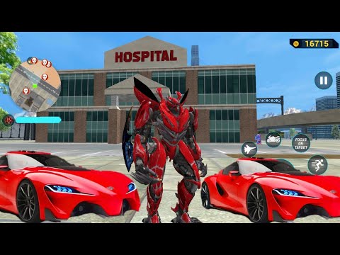 Optimus Prime Multiple Transformation Jet  Robot Car Games Level 1,2,3,4,5,6,7,8 - Android Gameplay