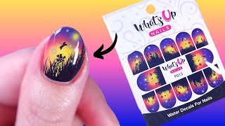 How to apply water nail decals | Spectacular nails for only USD $2.75!