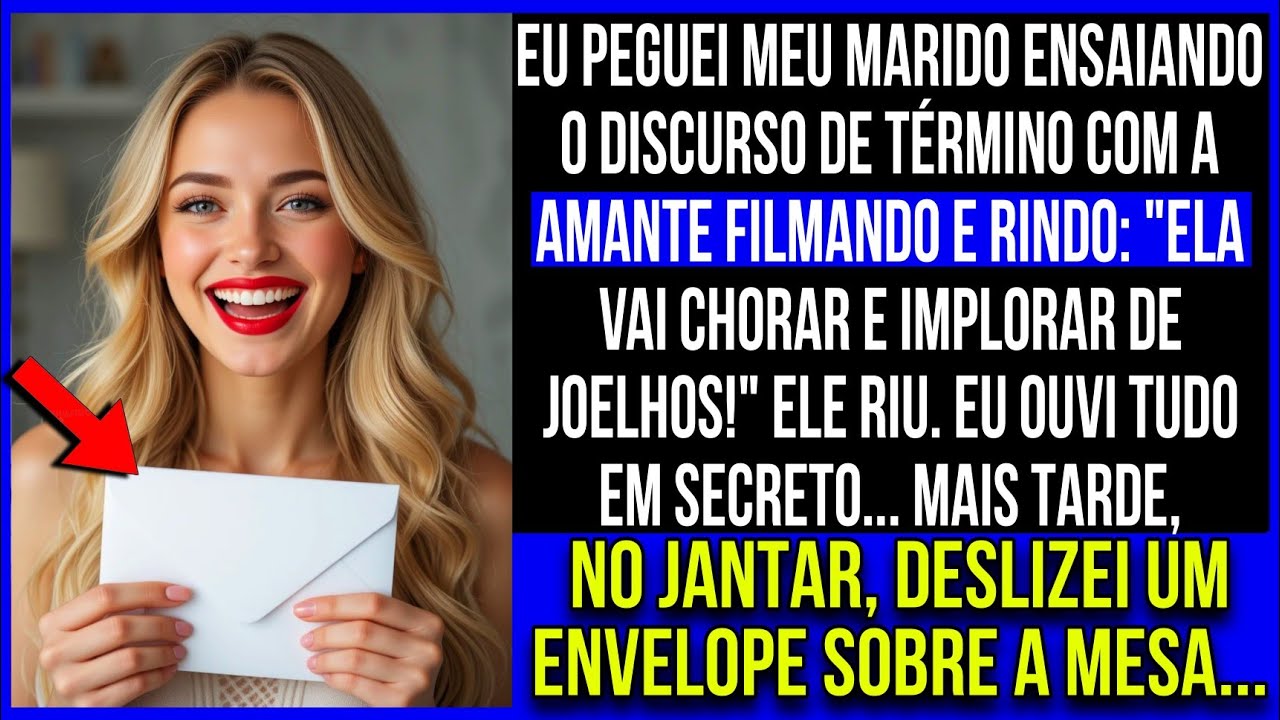 Ele ensaiou um discurso de término para me humilhar, então eu entreguei o envelope a ele