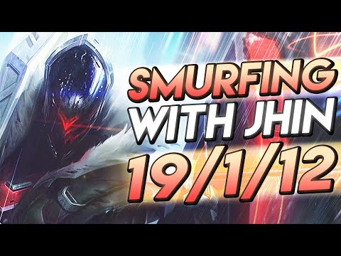 ABSOLUTELY SMURFING WITH JHIN