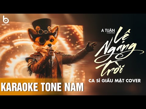LỆ NGANG TRỜI (KARAOKE) - TONE NAM | CA SĨ GIẤU MẶT COVER