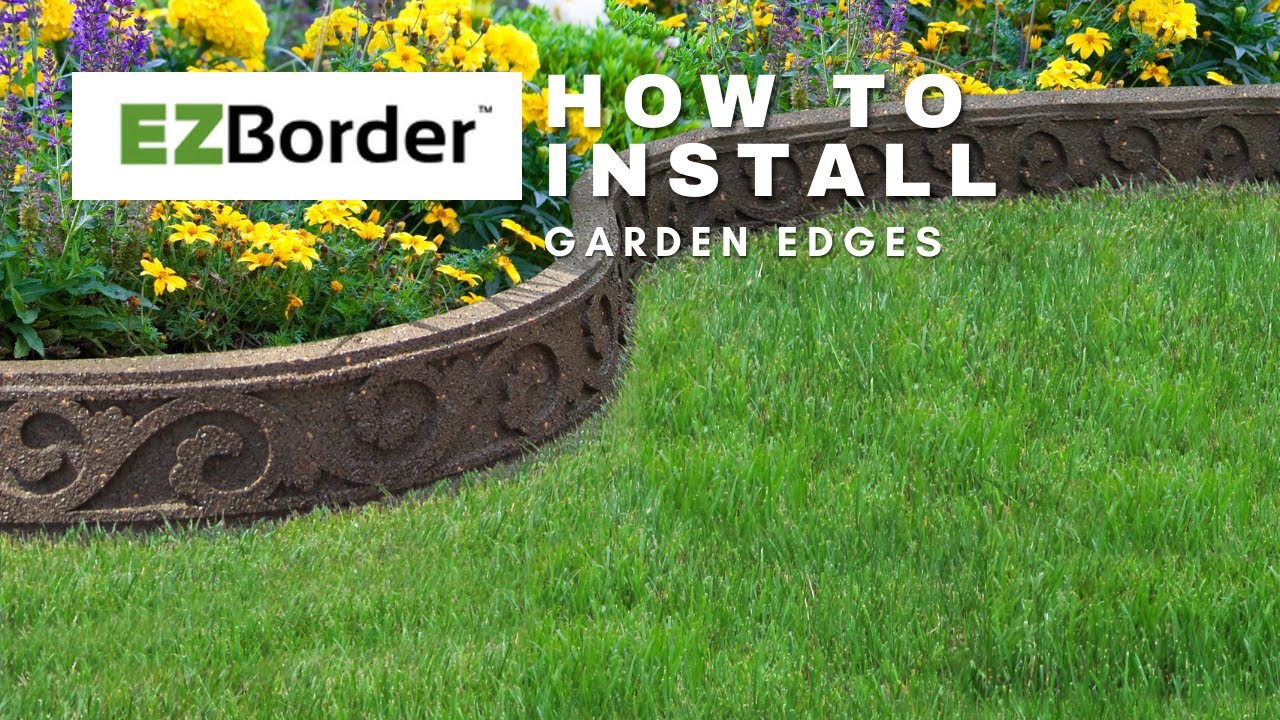 How To Install EZBorder Garden Edges | Roman Stone and GardenCurve Scroll garden border ideas