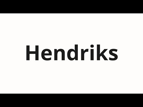 How to pronounce Hendriks | Хендрикс (Hendrix in Russian)