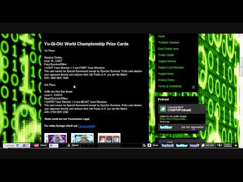 Yugioh World Tournament 2010 Prize Cards [HD]