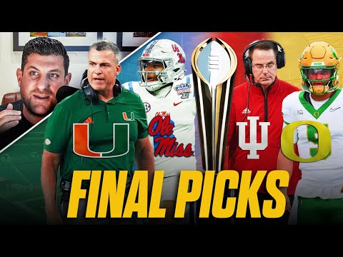FINAL PICKS: College Football Playoff Semifinals | CFP: Miami vs Ole Miss, Oregon vs Indiana