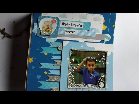 Baby album|baby theamed scrap book | birthday gift fora baby boy |baby boy theamed | blue theamed