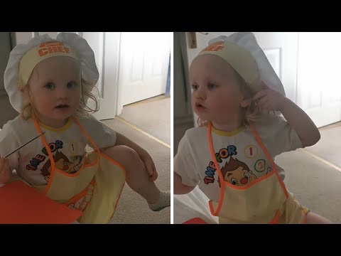 Toddler waiter makes it clear she doesn't serve peace & quiet #Shorts