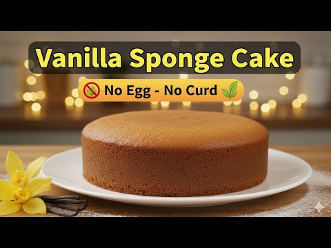 Eggless Vanilla sponge cake | how to make perfect eggless vanilla cake 
