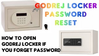 how to open godrej locker if you forget the password