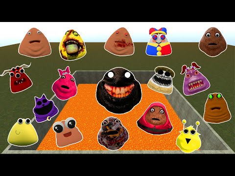 DESTROY ALL ROBLOX 3D POU BOU'S REVENGE FAMILY in LAVA POOL Garry's Mod!