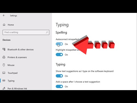 Turn off Autocorrect in Windows 10